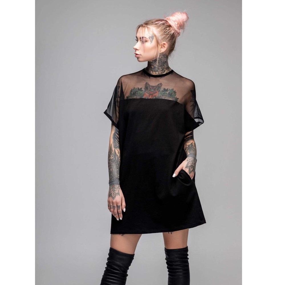MDNT:45 'T-Shirt Mini Dress' in Black